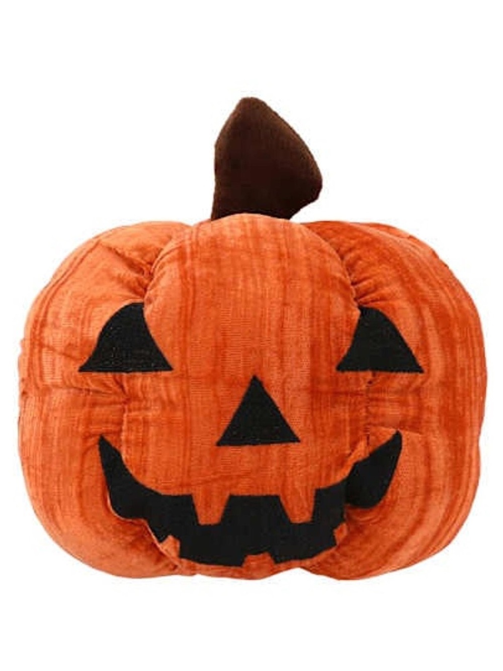 Orange Plush Pumpkin Jack-O'-Lantern Costume Accessory